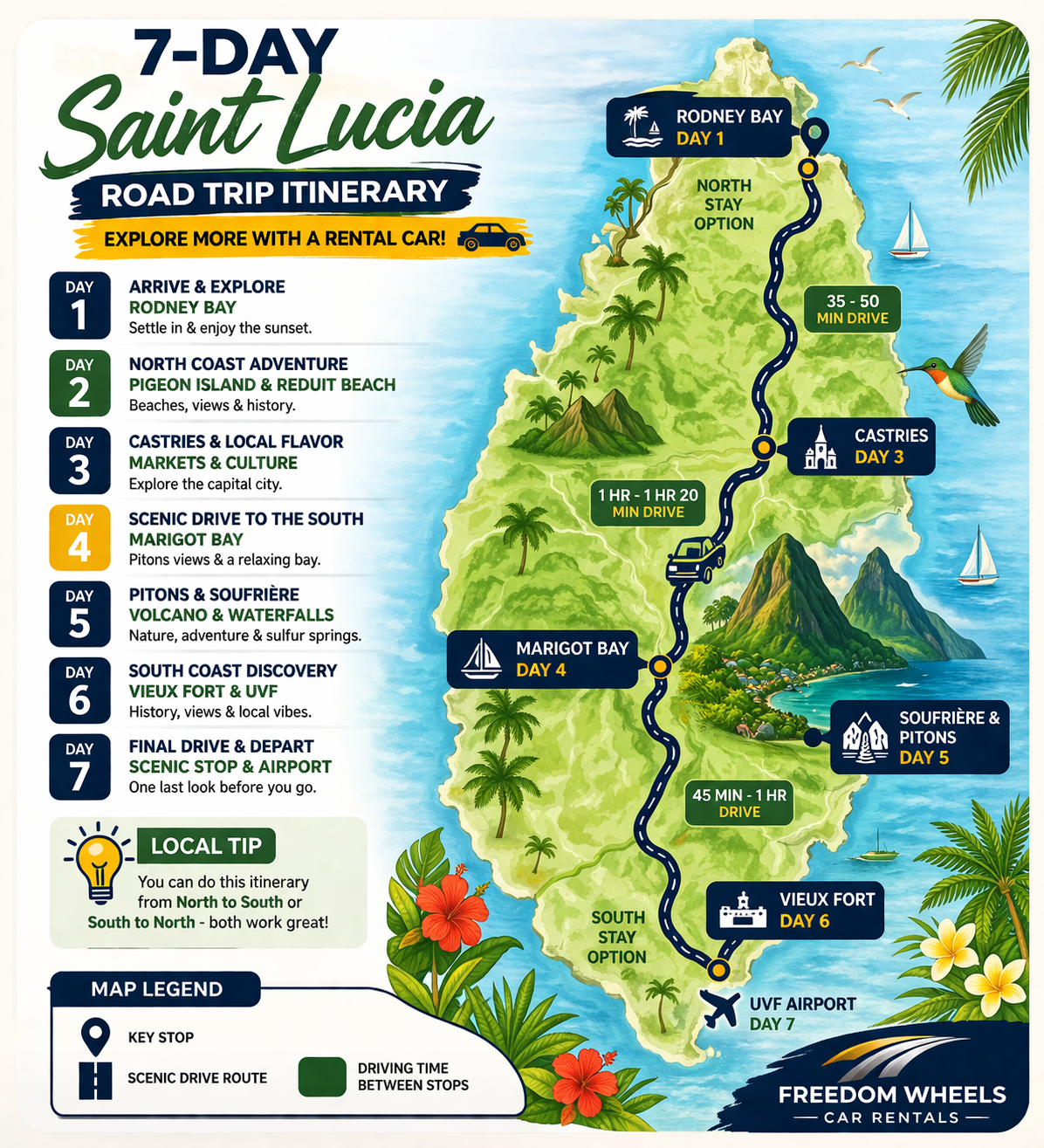 Map of St Lucia